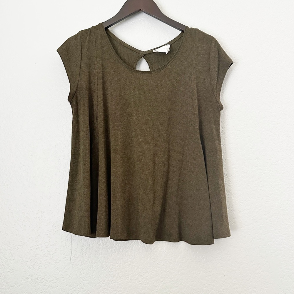 SADIE & SAGE Gray Ribbed Oversized Top Small